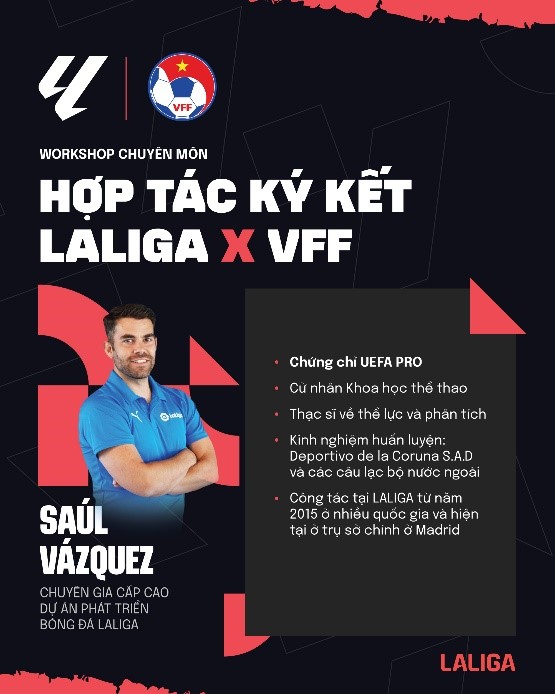 Mr. Saul Vazquez Chas - Chuyên gia cấp cao, dự án phát triển bóng đá LALIGA.